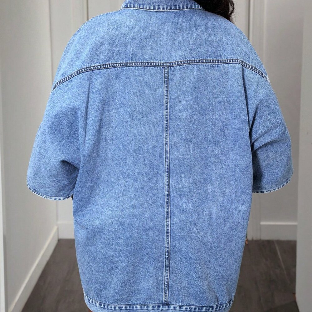 Blue Casual Women's Denim Dress - Picture 2 of 6